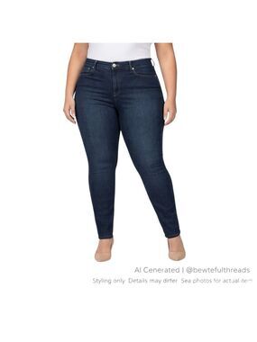 NYDJ 22W Plus High Rise Skinny Jeans Tummy Control Shaping Stretch NWT